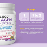 Natural Factors, Total Body Collagen™, Bioactive Peptides, Pomegranate, 1 lb 1 oz (500 g) UPC 068958026350 | Hilife Vitamins