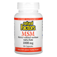 Natural Factors, MSM, 1,000 mg, 90 Capsules UPC 068958026527 | Hilife Vitamins
