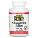 Natural Factors, Glucosamine Sulfate, 500 mg, 180 Capsules UPC 068958026565 | Hilife Vitamins