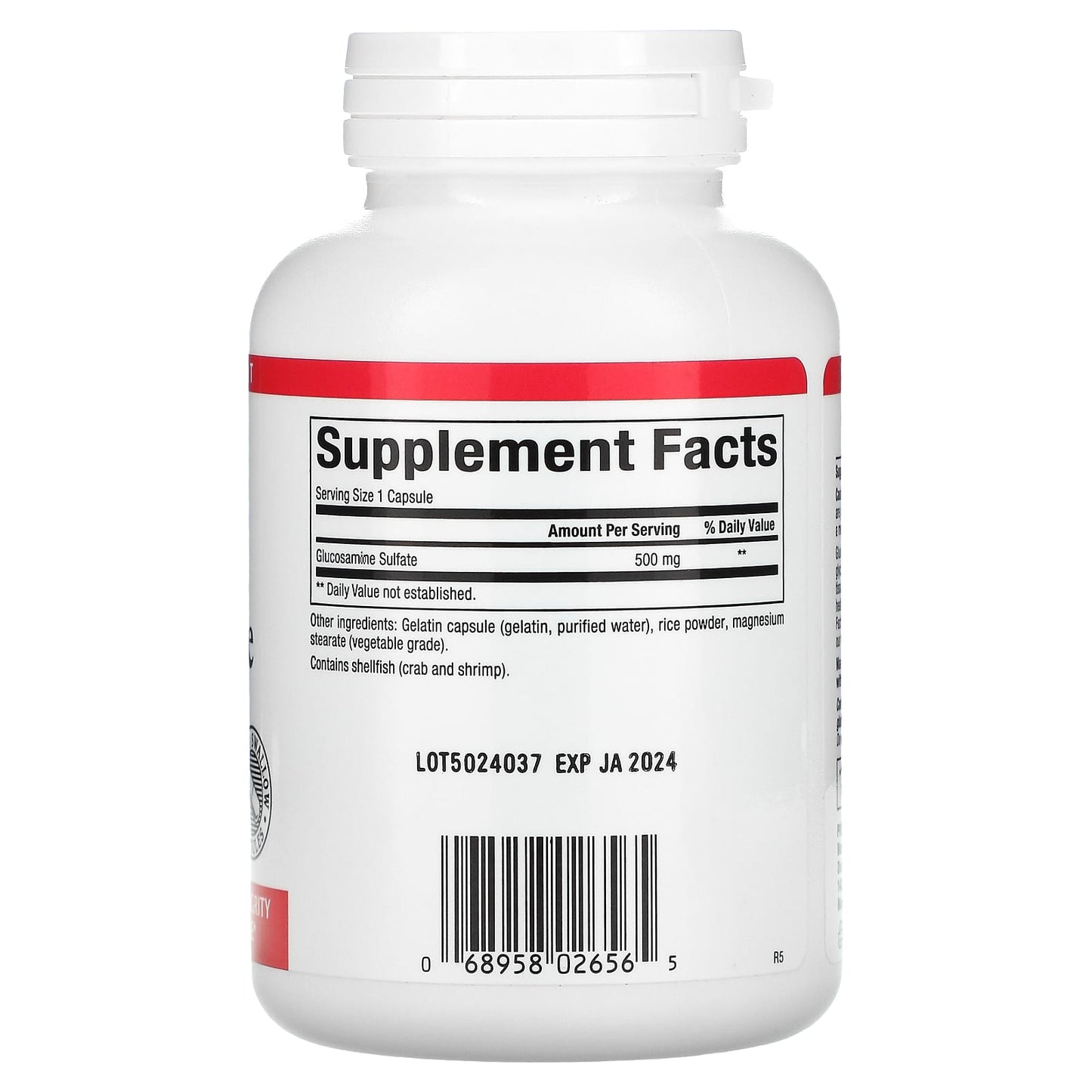 Natural Factors, Glucosamine Sulfate, 500 mg, 180 Capsules UPC 068958026565 | Hilife Vitamins