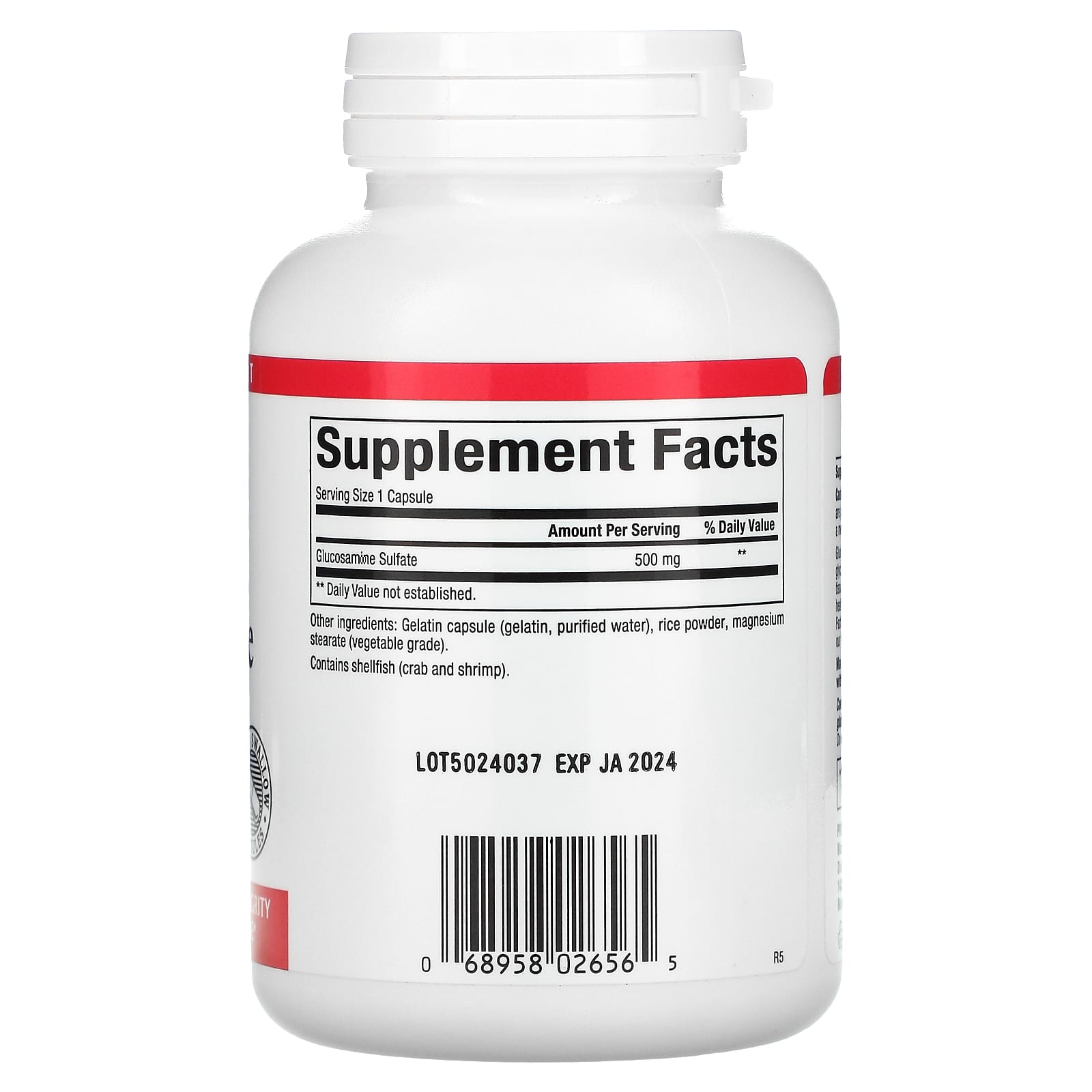 Natural Factors, Glucosamine Sulfate, 500 mg, 180 Capsules UPC 068958026565 | Hilife Vitamins