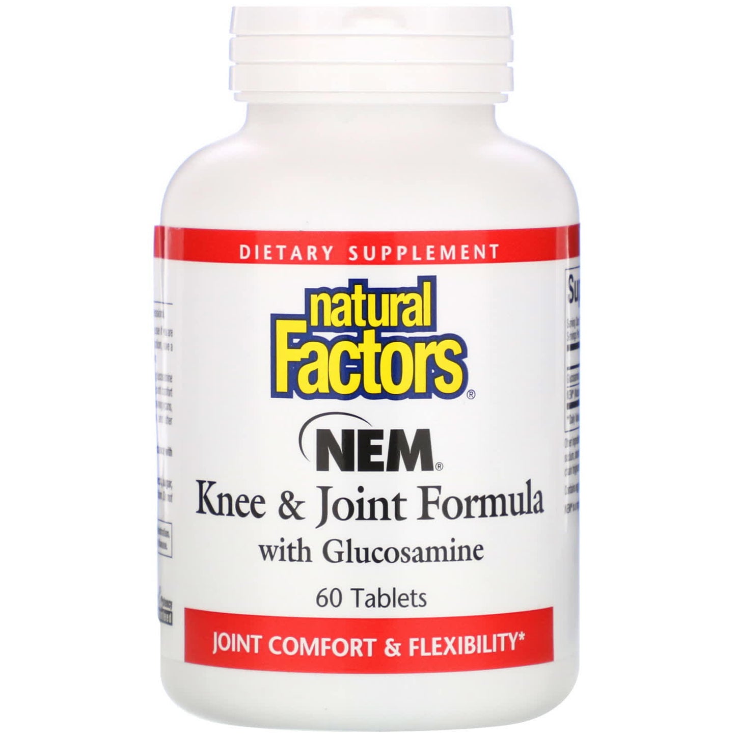 Natural Factors, NEM Knee & Joint Formula with Glucosmine, 60 Tablets UPC 068958026855 | Hilife Vitamins