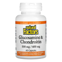 Natural Factors, Glucosamine & Chondroitin,  500 mg, 60 Capsules UPC 068958026862 | Hilife Vitamins