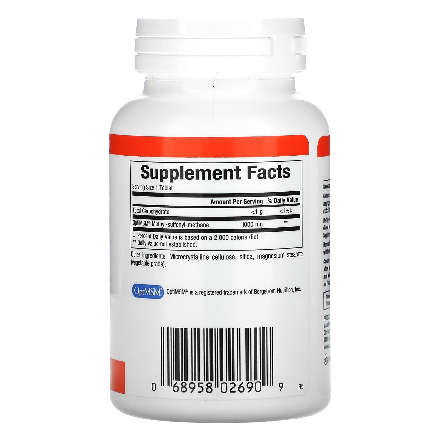 Natural Factors, MSM, 1,000 mg, 90 Tablets UPC 068958026909 | Hilife Vitamins
