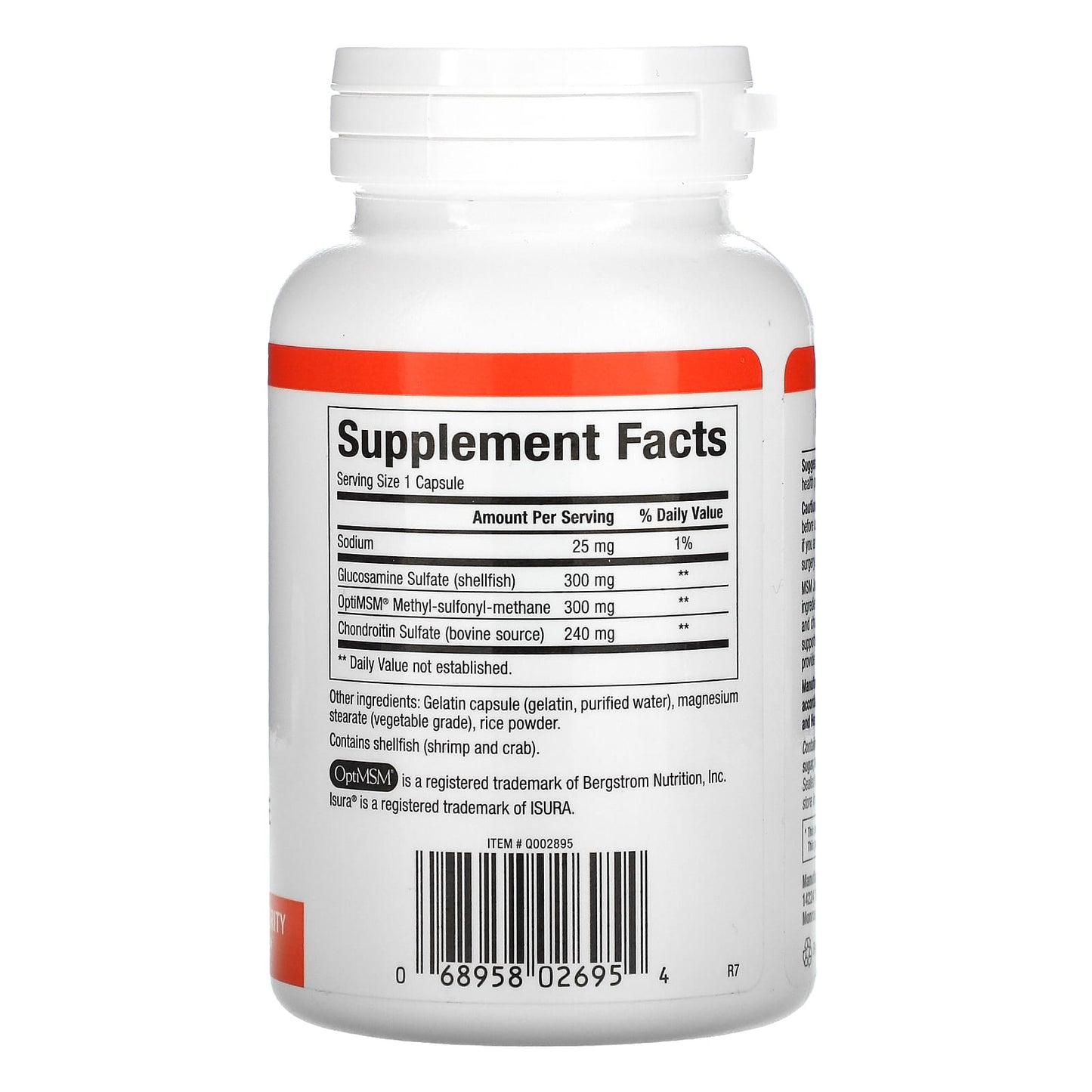 Natural Factors, MSM Joint Formula with Glucosamine &amp, 90 Capsules UPC 068958026954 | Hilife Vitamins