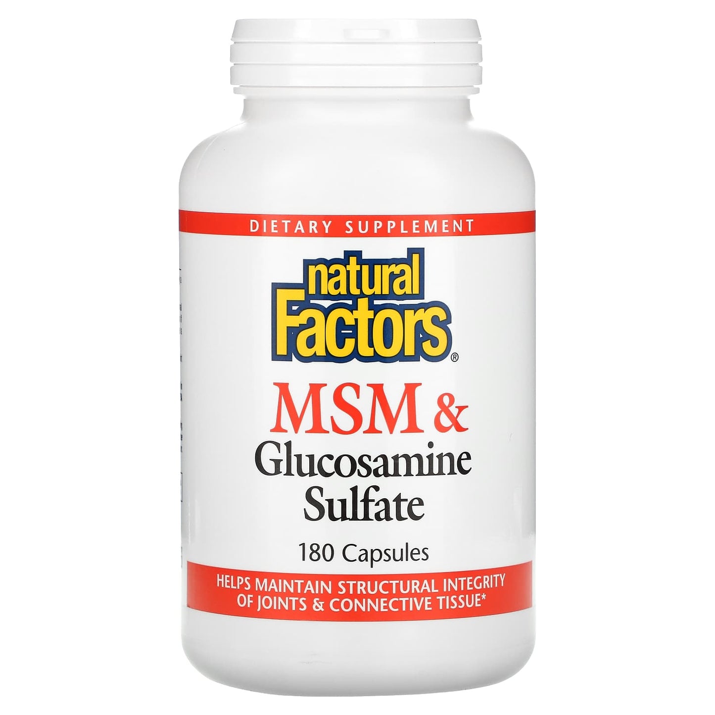 Natural Factors, MSM & Glucosamine Sulfate, 180 Capsules UPC 068958026992 | Hilife Vitamins