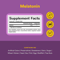 Natural Factors, Stress-Relax, Melatonin, 3 mg, 90 Chewables UPC 068958027159 | Hilife Vitamins