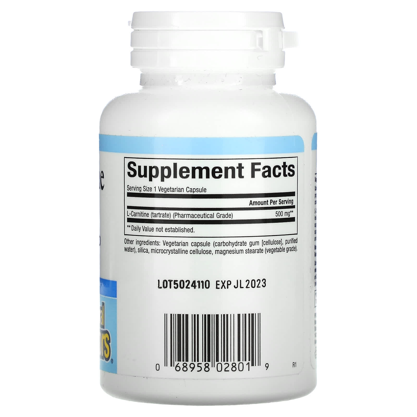 Natural Factors, L-Carnitine, 500 mg, 60 Capsules UPC 068958028019 | Hilife Vitamins