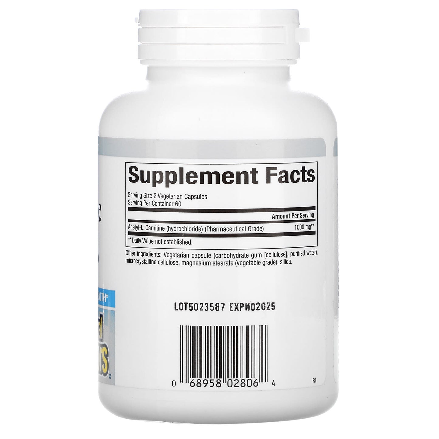 Natural Factors, Acetyl-L-Carnitine, 500 mg, 120 Capsules UPC 068958028064 | Hilife Vitamins