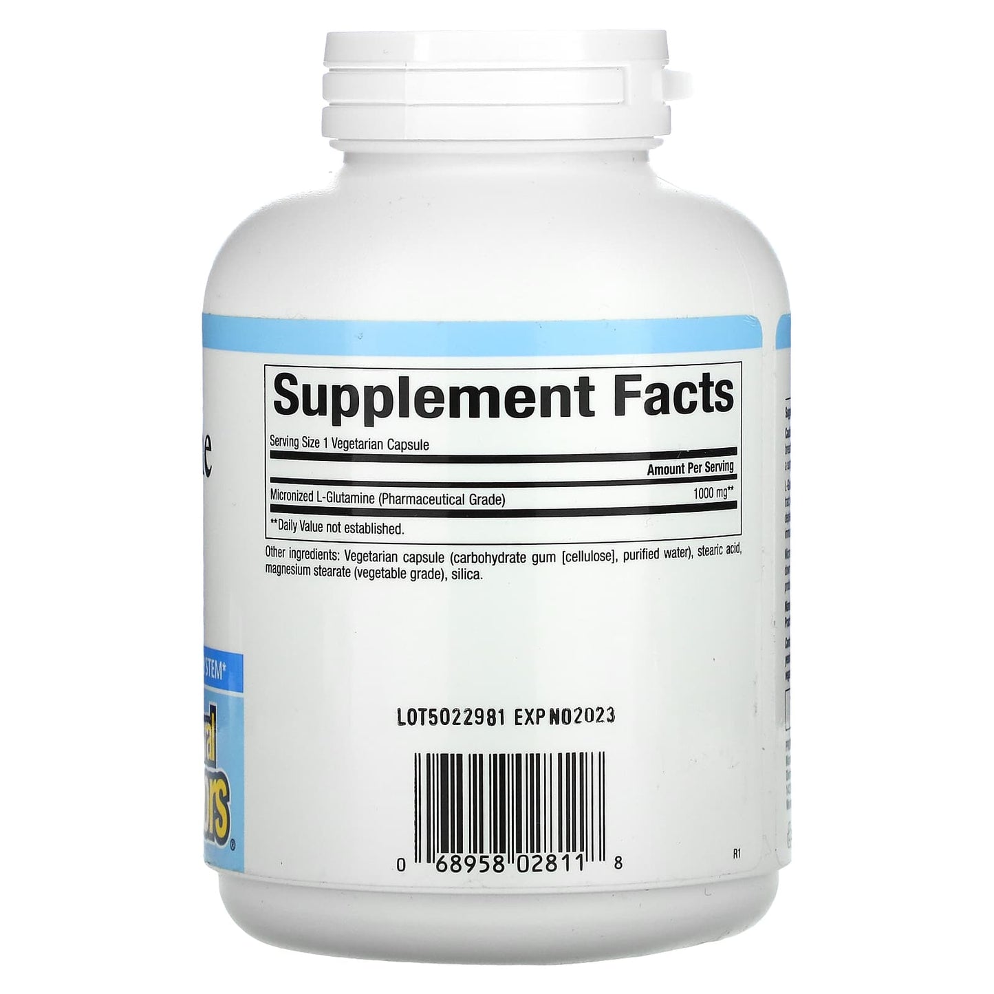 Natural Factors, Micronized L-Glutamine, 1,000 mg, 180 Capsules UPC 068958028118 | Hilife Vitamins