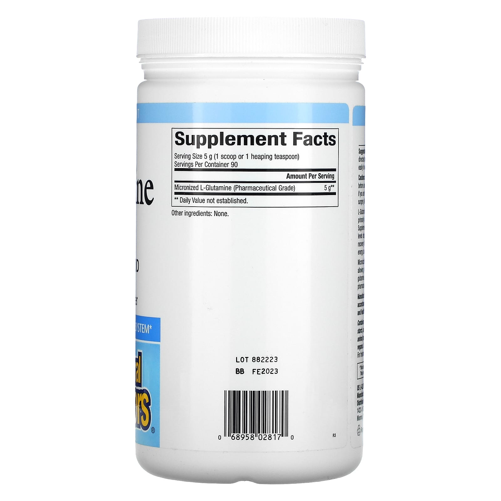 Natural Factors, Micronized L-Glutamine Powder, 5,000 mg, 16 Oz powder UPC 068958028170 | Hilife Vitamins