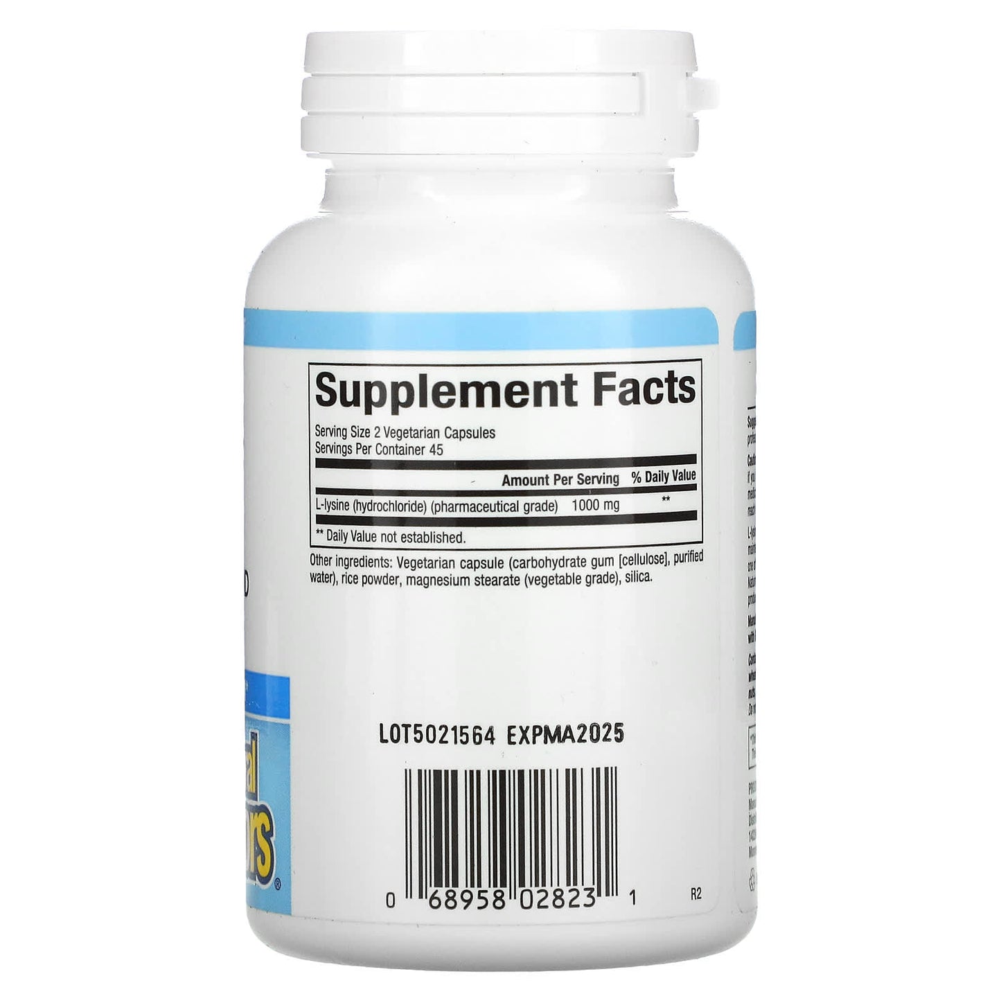 Natural Factors, L-Lysine, 500 mg, 90 Vegetarian Capsules UPC 068958028231 | Hilife Vitamins