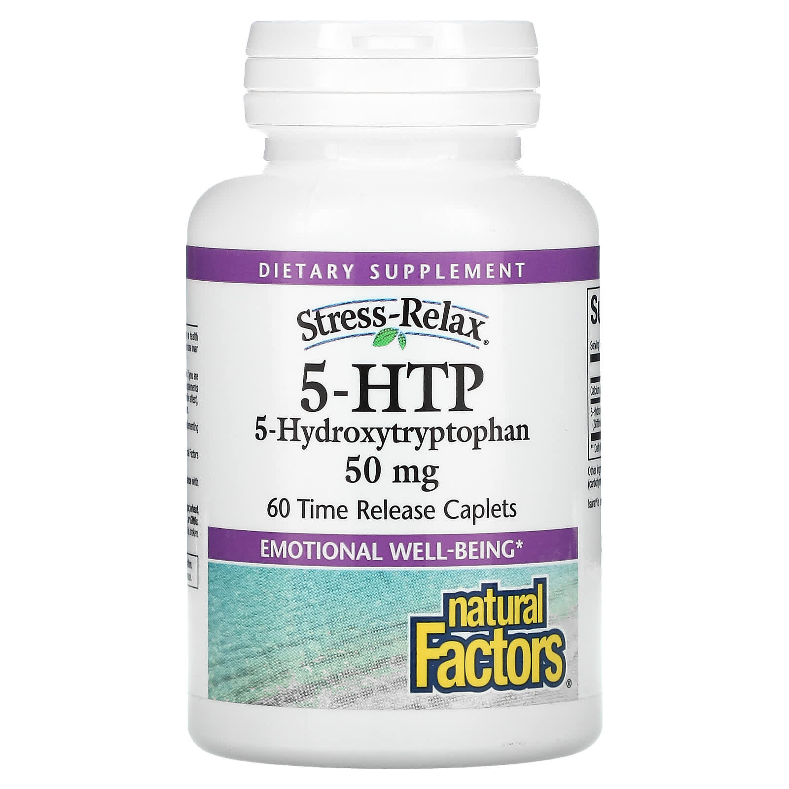 Natural Factors, Stress-Relax, 5-HTP, 50 mg, 60 Time Release Capsules UPC 068958028262 | Hilife Vitamins