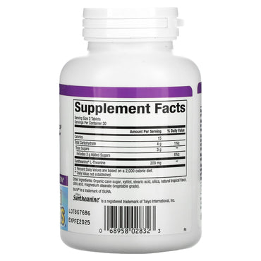Natural Factors, Stress-Relax, Suntheanine, L-Theanine, 60 Chewable Tablets UPC 068958028323 | Hilife Vitamins