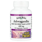 Natural Factors, Stress-Relax, Ashwagandha, 600 mg, 30 Vegetarian Capsules UPC 068958028330 | Hilife Vitamins