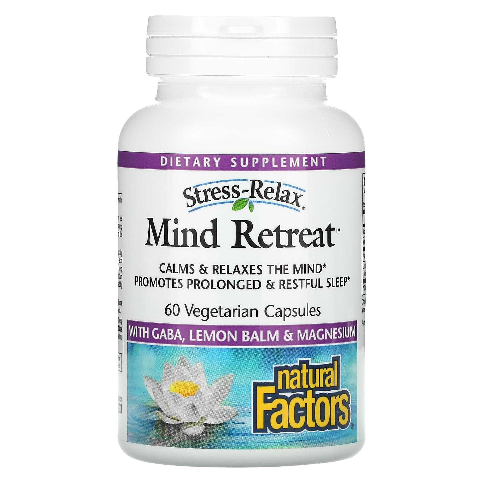 Natural Factors, Stress-Relax, Mind Retreat, 60 Vegetarian Capsules UPC 068958028415 | Hilife Vitamins