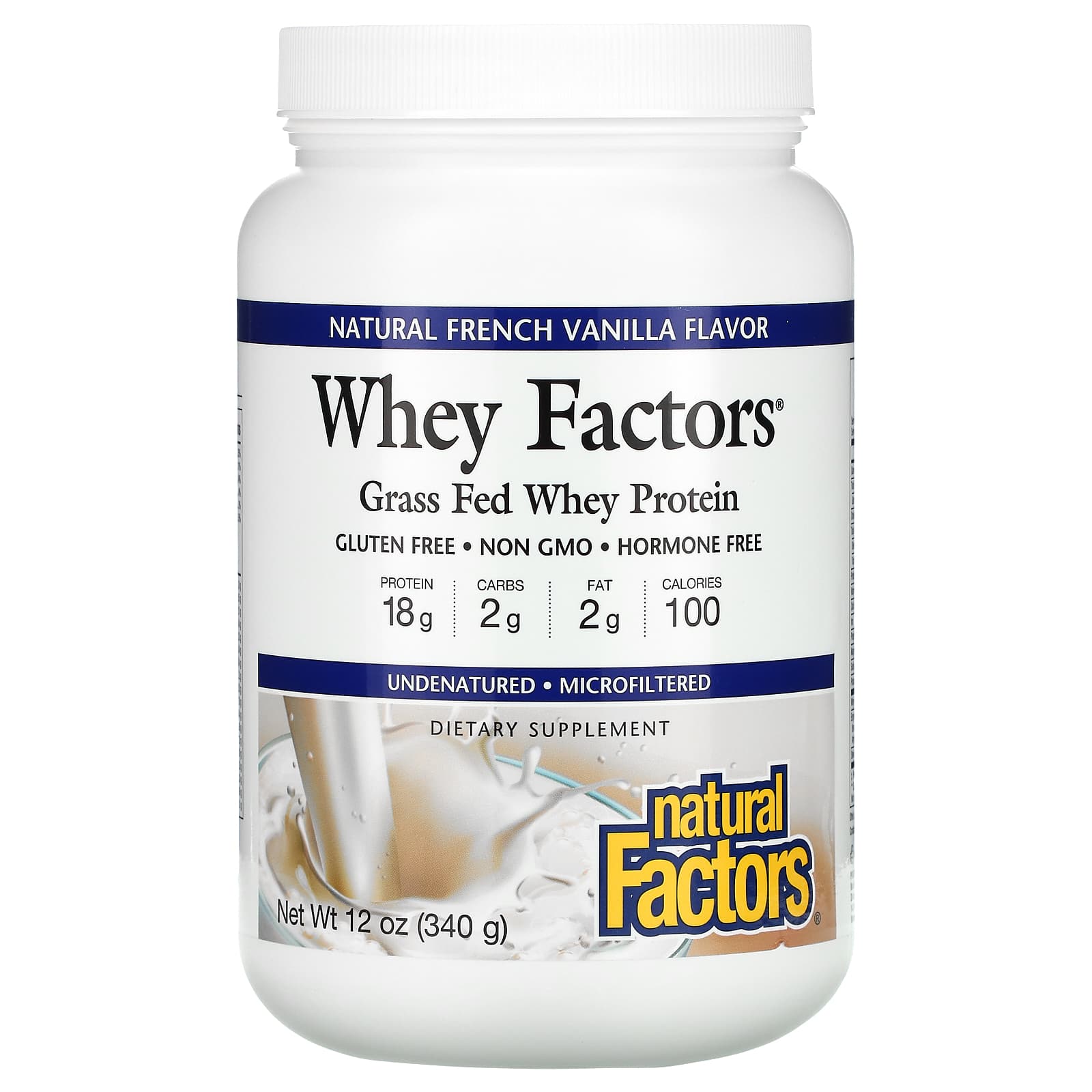 Natural Factors, Whey Factors, Grass Fed Whey Protein, N, 12 Oz Powder UPC 068958029269 | Hilife Vitamins