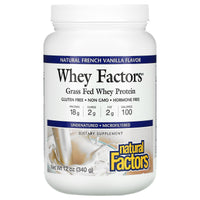 Natural Factors, Whey Factors, Grass Fed Whey Protein, N, 12 Oz Powder UPC 068958029269 | Hilife Vitamins