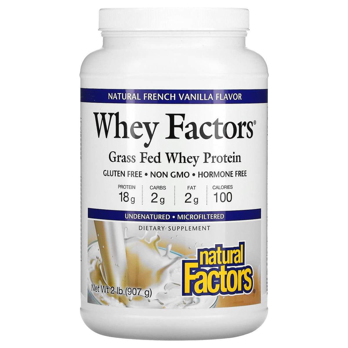 Natural Factors, Whey Factors, Grass Fed Whey Protein, N, 2 Lbs UPC 068958029320 | Hilife Vitamins
