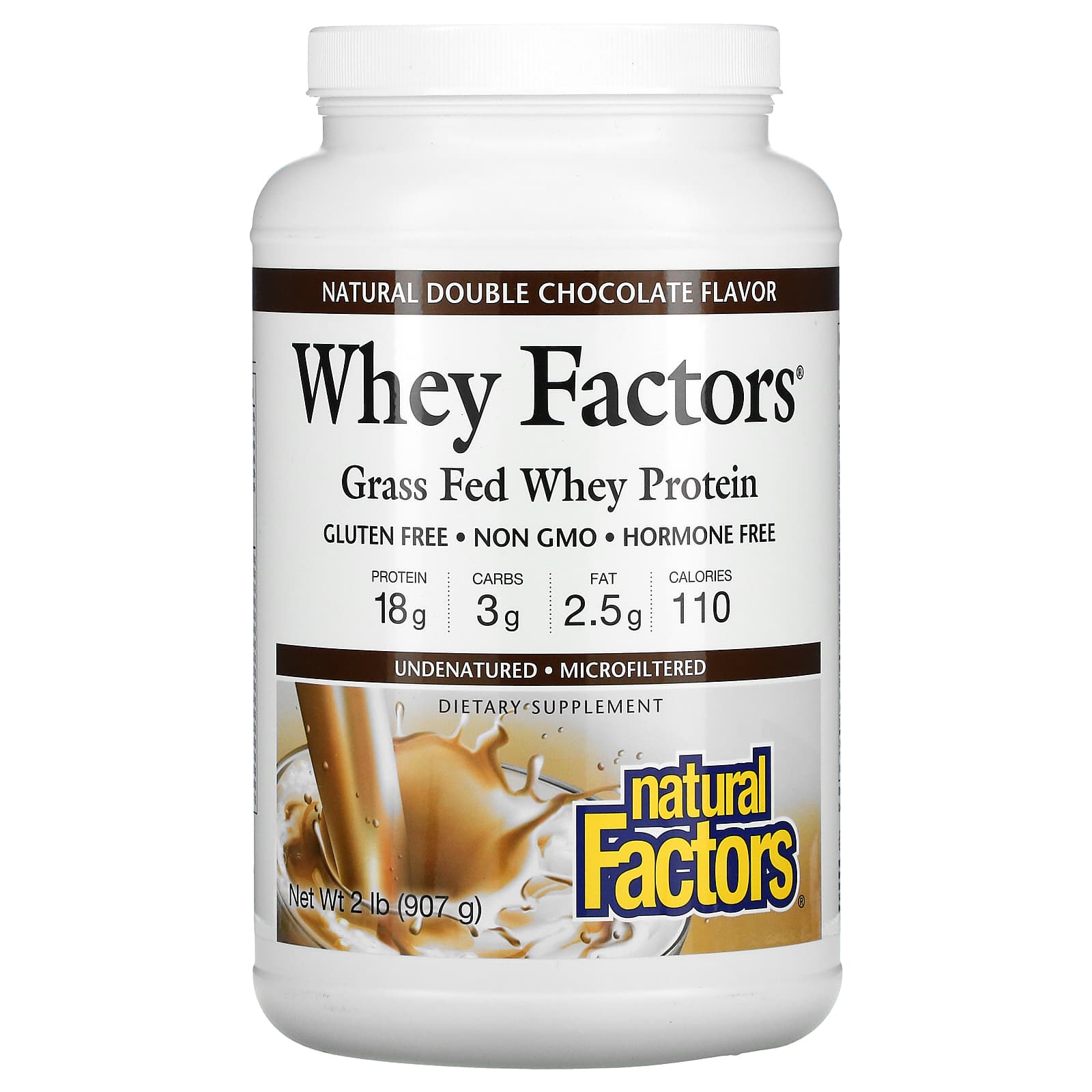 Natural Factors, Whey Factors, Grass Fed Whey Protein, N, 2 Lbs UPC 068958029344 | Hilife Vitamins