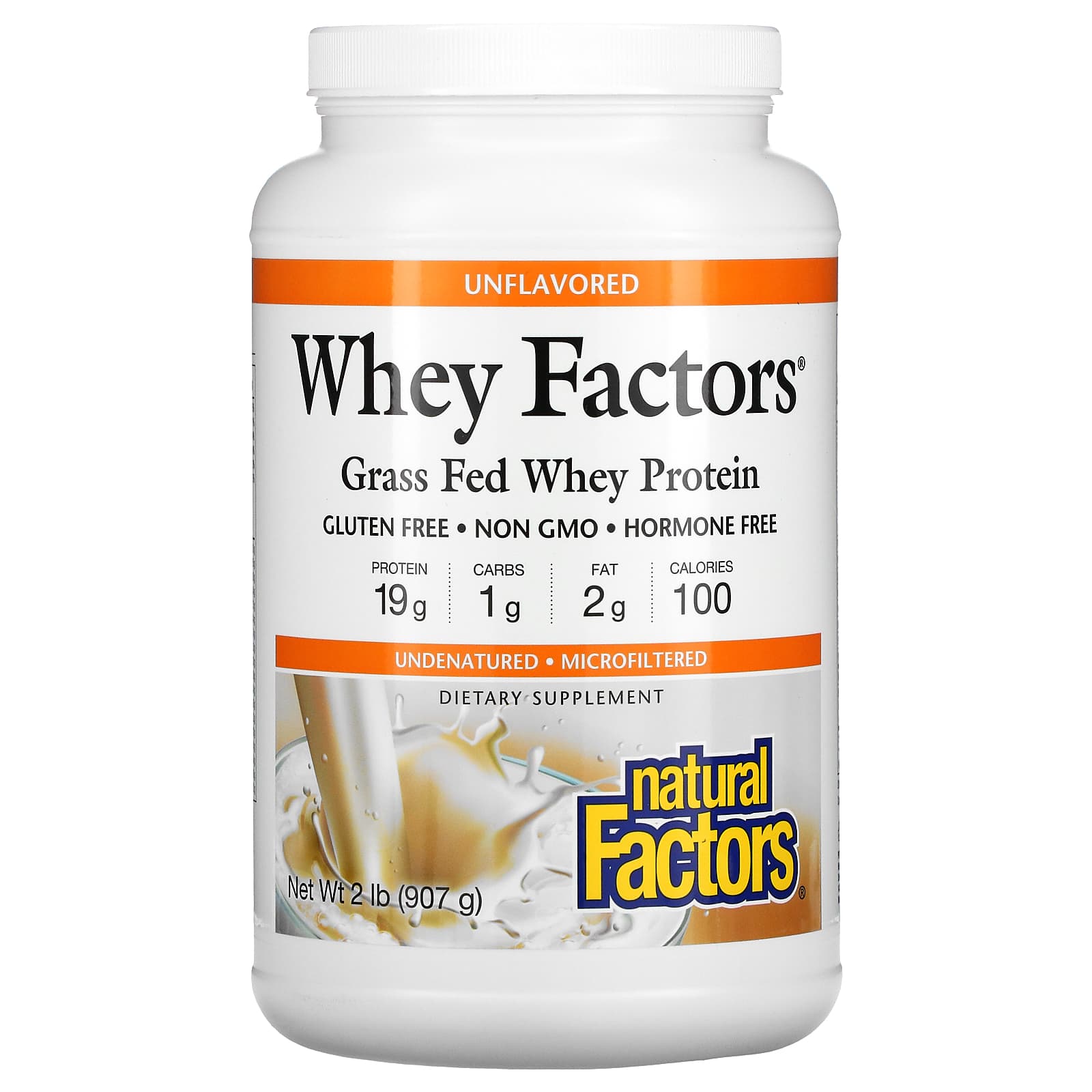 Natural Factors, Whey Factors, Grass Fed Whey Protein, U, 2 Lbs UPC 068958029351 | Hilife Vitamins