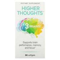 Natural Factors, 3 Brains, Higher Thoughts, 90 Softgels UPC 068958030500 | Hilife Vitamins