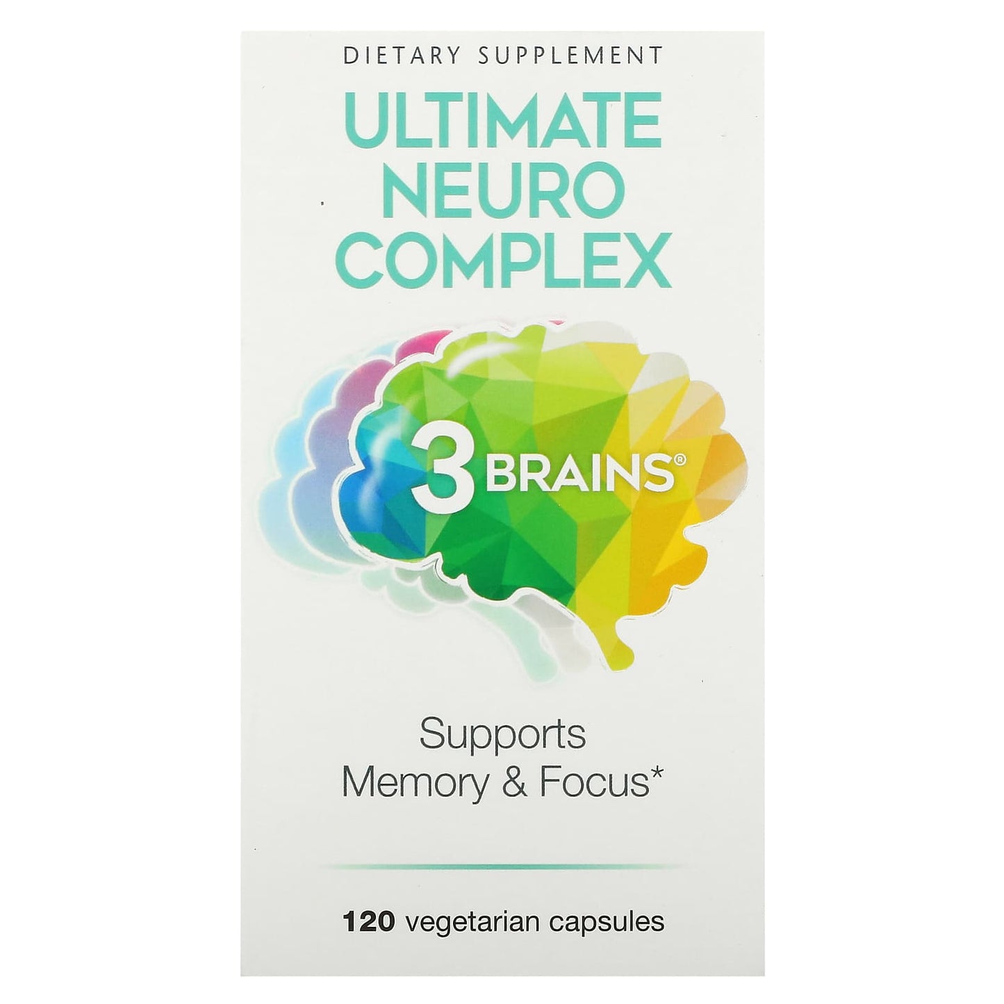 Natural Factors, 3 Brains, Ultimate Neuro Complex, 120 Vegetarian Capsules UPC 068958030517 | Hilife Vitamins