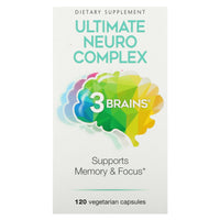 Natural Factors, 3 Brains, Ultimate Neuro Complex, 120 Vegetarian Capsules UPC 068958030517 | Hilife Vitamins