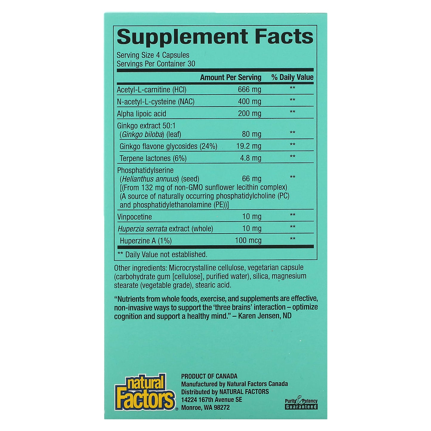 Natural Factors, 3 Brains, Ultimate Neuro Complex, 120 Vegetarian Capsules UPC 068958030517 | Hilife Vitamins