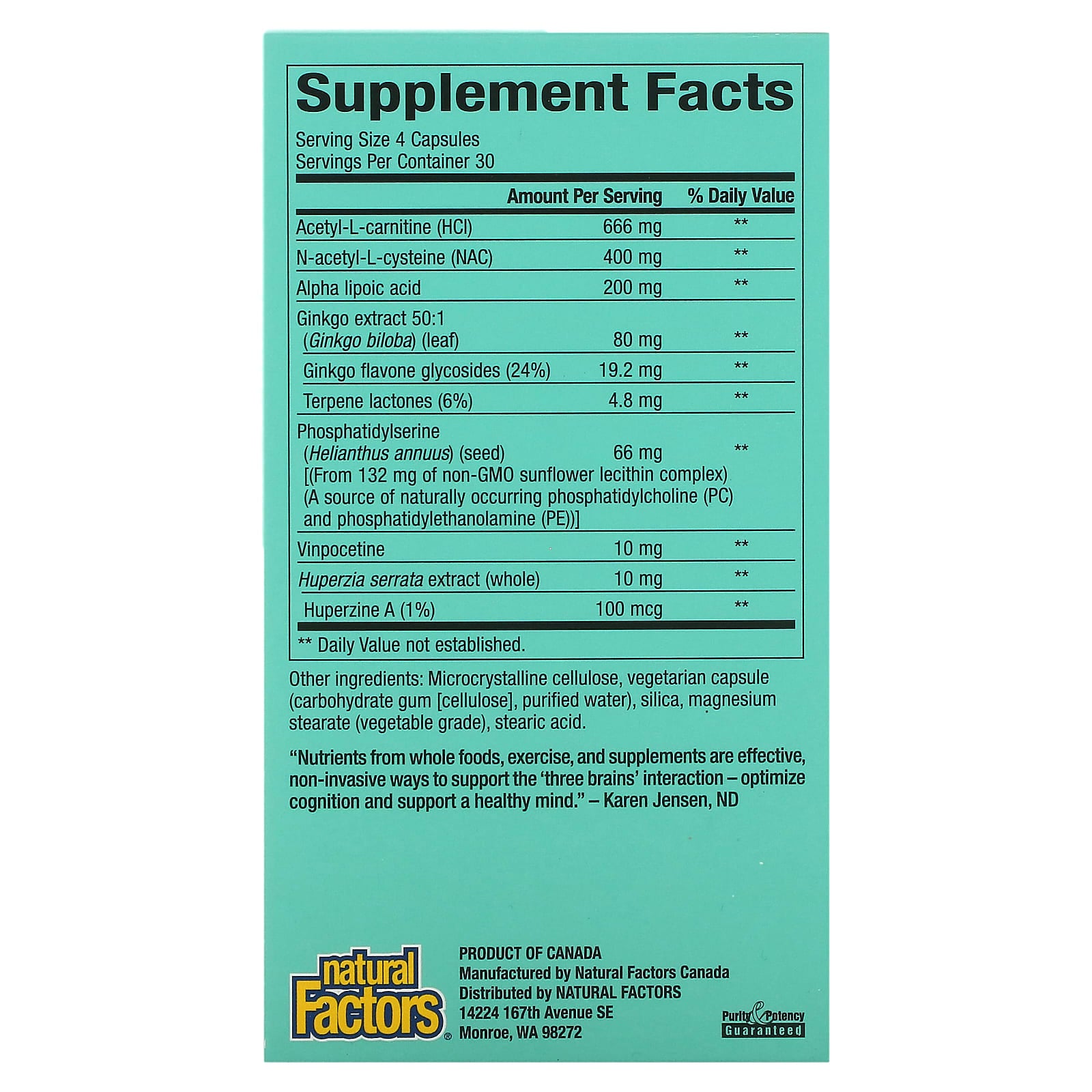 Natural Factors, 3 Brains, Ultimate Neuro Complex, 120 Vegetarian Capsules UPC 068958030517 | Hilife Vitamins