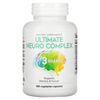 Natural Factors, 3 Brains, Ultimate Neuro Complex, 120 Vegetarian Capsules UPC 068958030517 | Hilife Vitamins