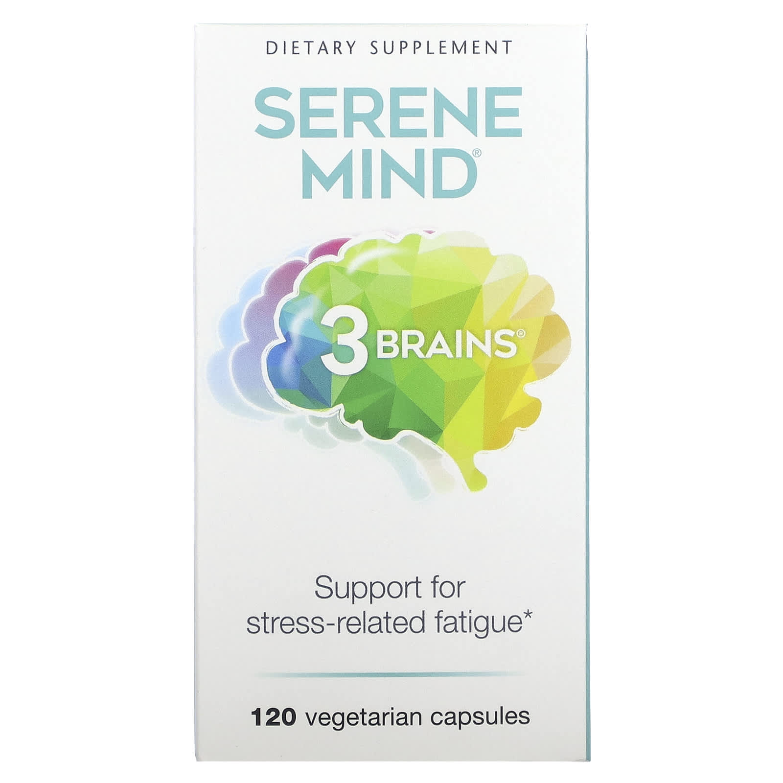 Natural Factors, 3 Brains, Serene Mind, 120 Vegetarian Capsules UPC 068958030579 | Hilife Vitamins