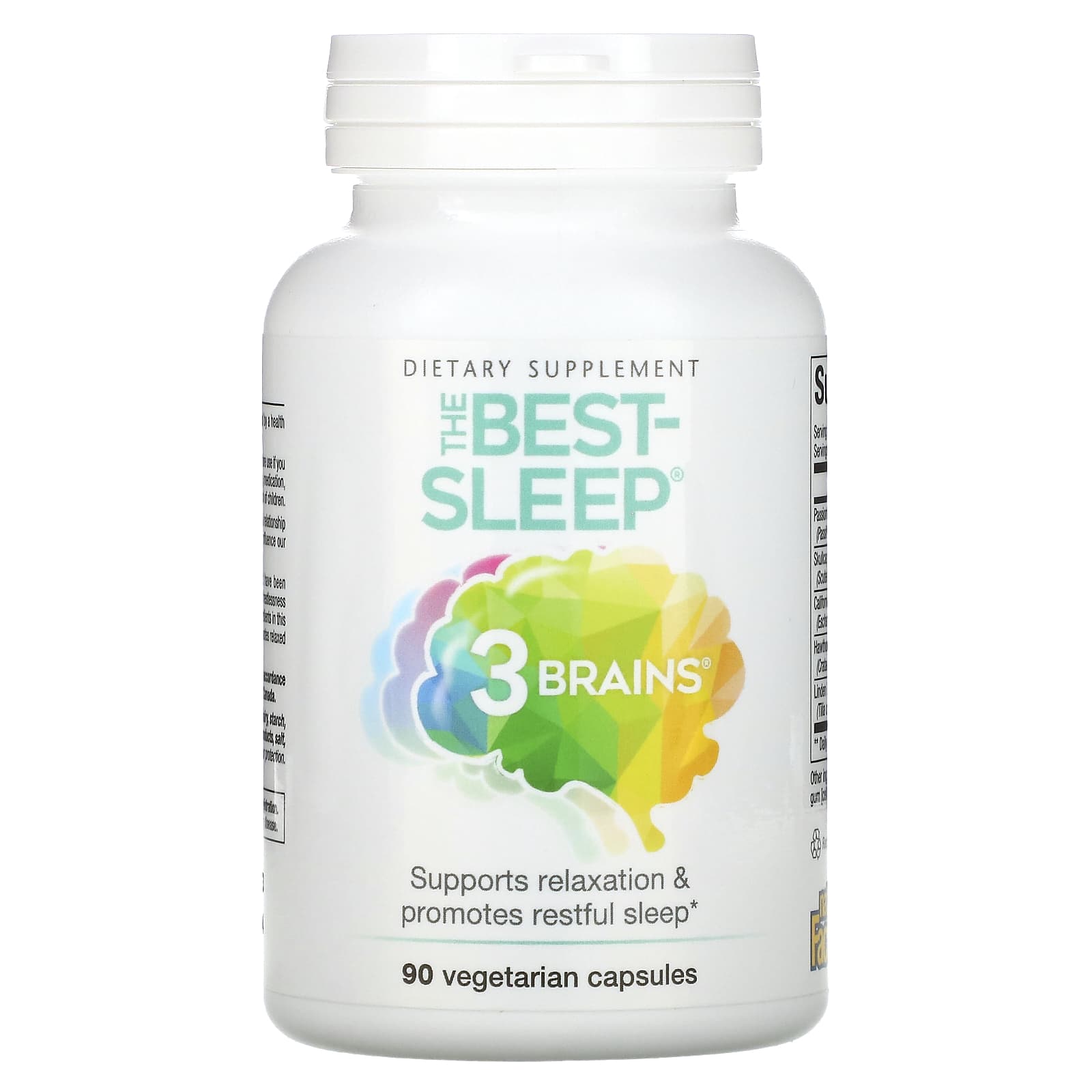 Natural Factors, 3 Brains, The Best-Sleep, 90 Vegetarian Capsules UPC 068958030586 | Hilife Vitamins