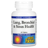 Natural Factors, Lung, Bronchial & Sinus Health, 45 Tablets UPC 068958035048 | Hilife Vitamins