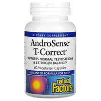 Natural Factors, AndroSense T-Correct, 60 Vegetarian Capsules UPC 068958035130 | Hilife Vitamins