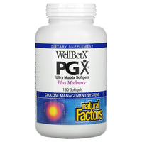 Natural Factors, WellBetX PGX, Plus Mulberry, 180 Softgels UPC 068958035260 | Hilife Vitamins