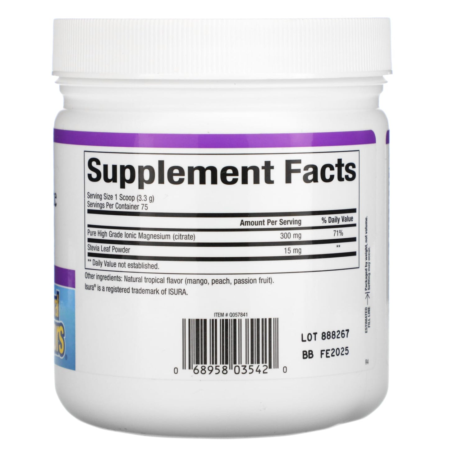 Natural Factors, Magnesium Citrate, Tropical Drink Mix, 8.8 Oz Powder UPC 068958035420 | Hilife Vitamins