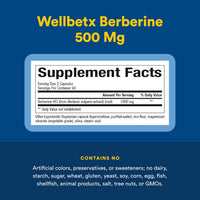 Natural Factors, WellBetX®, Berberine, 120 Capsules UPC 068958035437 | Hilife Vitamins