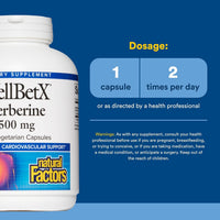 Natural Factors, WellBetX®, Berberine, 120 Capsules UPC 068958035437 | Hilife Vitamins
