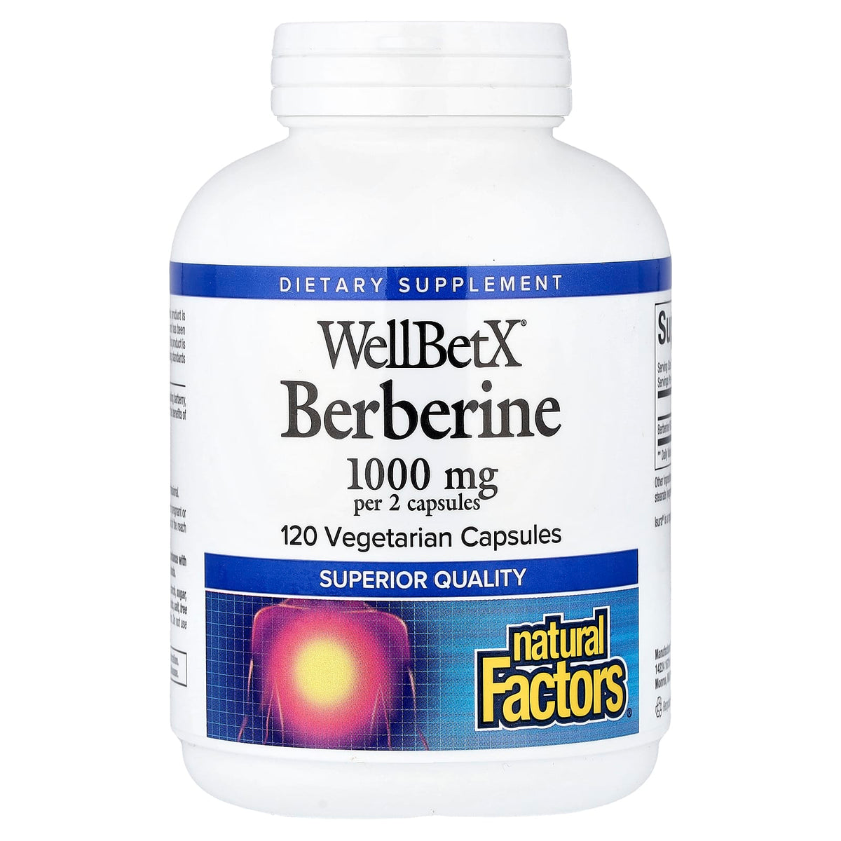 Natural Factors, WellBetX®, Berberine, 120 Capsules UPC 068958035437 | Hilife Vitamins