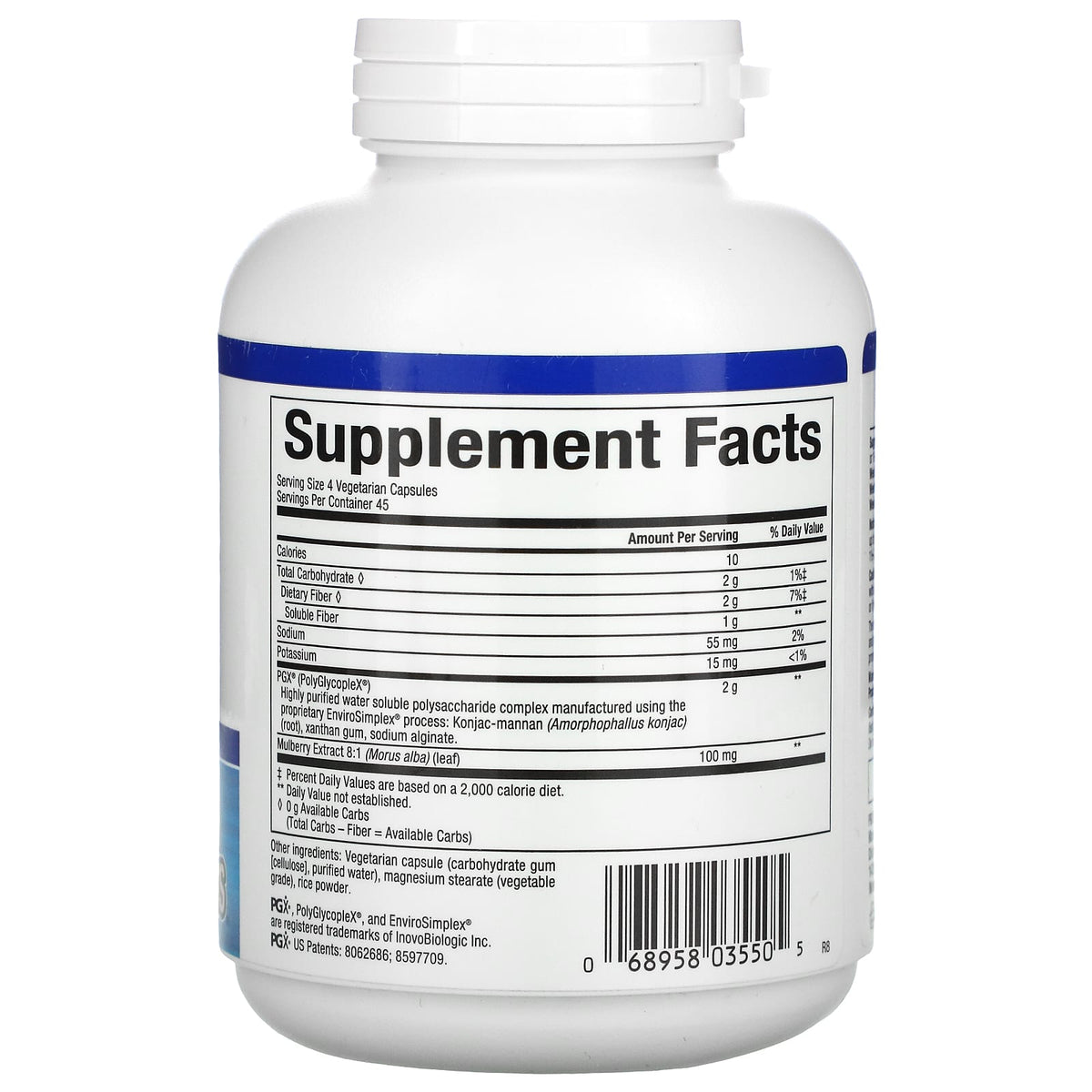 Natural Factors, WellBetX PGX, Plus Mulberry, 180 Vegetarian Capsules UPC 068958035505 | Hilife Vitamins