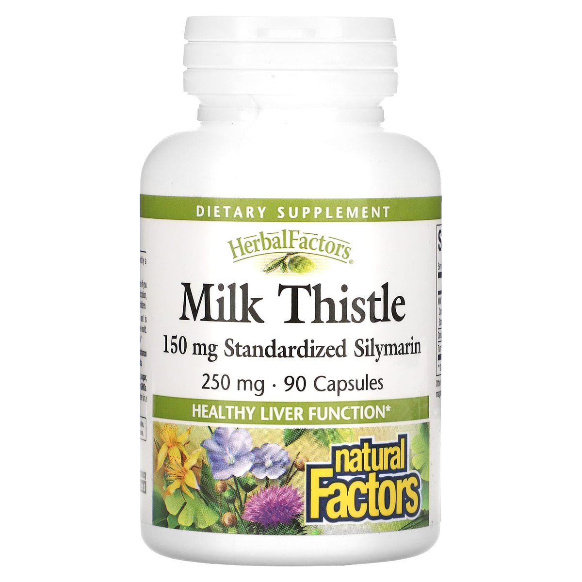 Natural Factors, Milk Thistle, 250 mg, 90 Capsules UPC 068958041810 | Hilife Vitamins