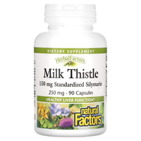 Natural Factors, Milk Thistle, 250 mg, 90 Capsules UPC 068958041810 | Hilife Vitamins