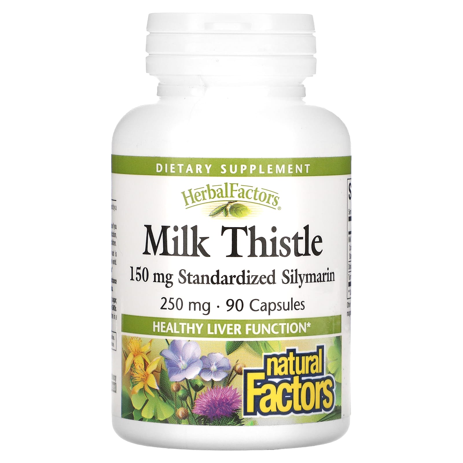 Natural Factors, Milk Thistle, 250 mg, 90 Capsules UPC 068958041810 | Hilife Vitamins