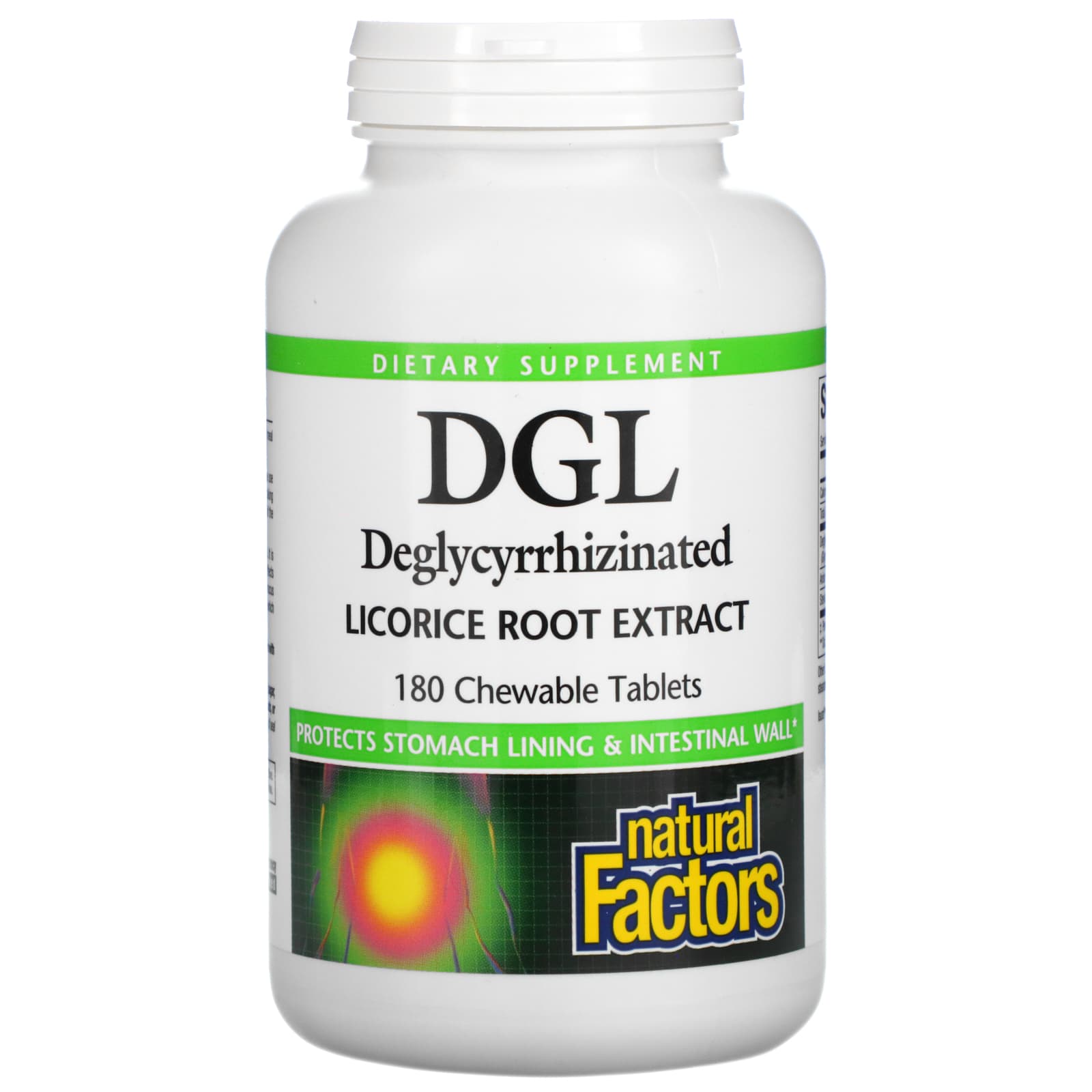 Natural Factors, DGL, Deglycyrrhizinated Licorice Root E, 180 Chewable Tablets UPC 068958045078 | Hilife Vitamins