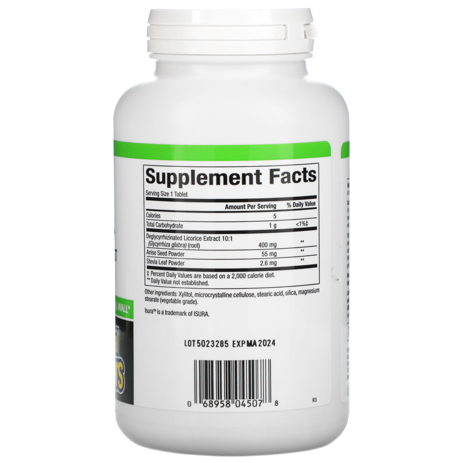 Natural Factors, DGL, Deglycyrrhizinated Licorice Root E, 180 Chewable Tablets UPC 068958045078 | Hilife Vitamins