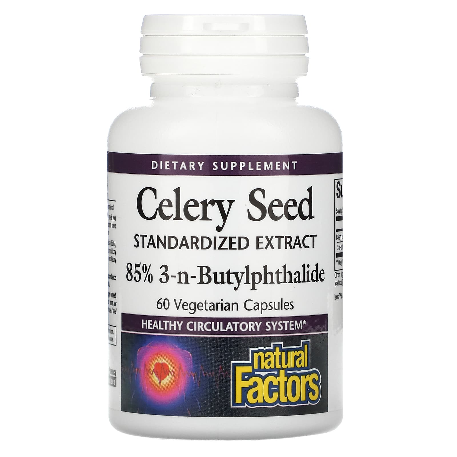 Natural Factors, Celery Seed, Standardized Extract, 60 Capsules UPC 068958045153 | Hilife Vitamins
