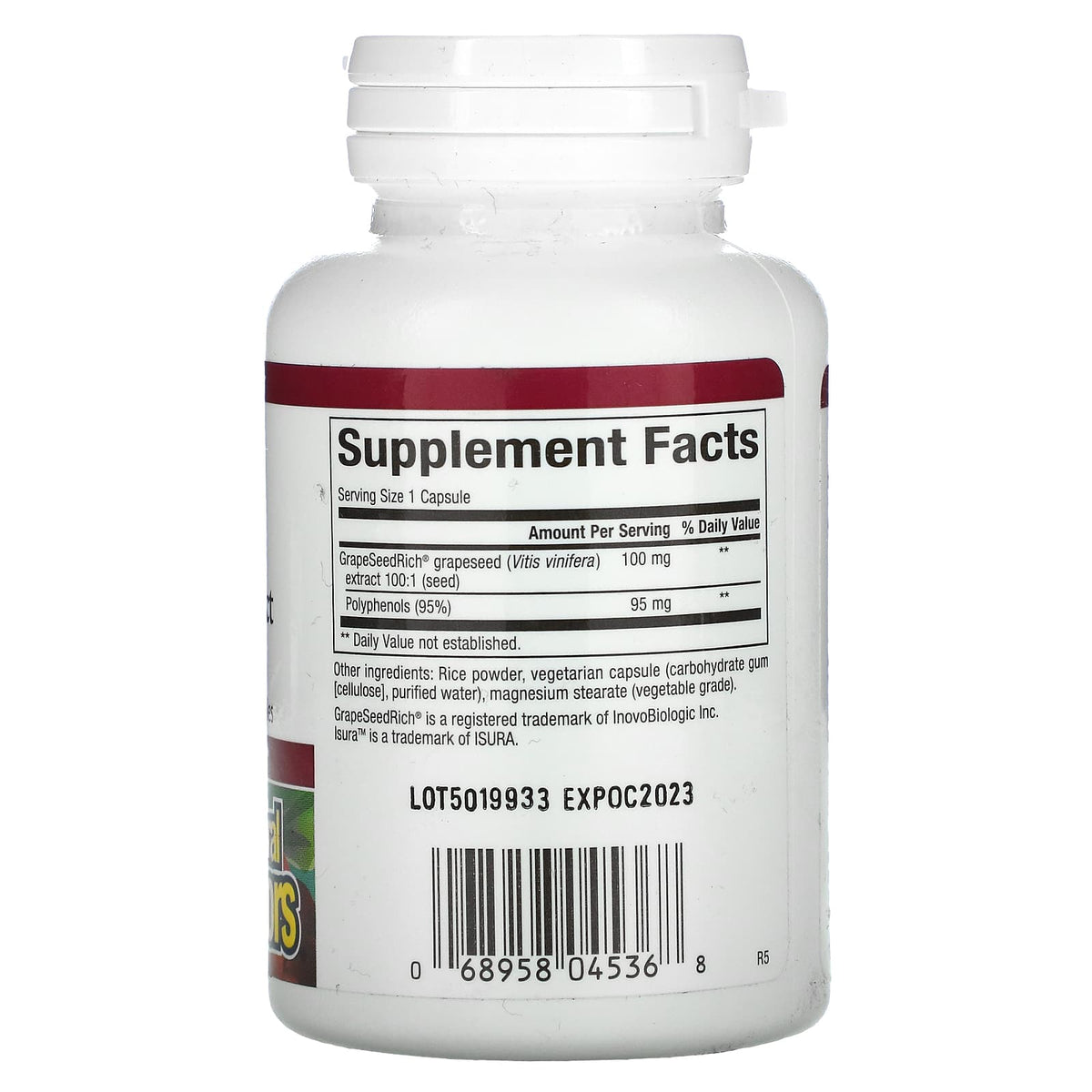 Natural Factors, GrapeSeedRich, Grape Seed Extract, 100, 90 Capsules UPC 068958045368 | Hilife Vitamins