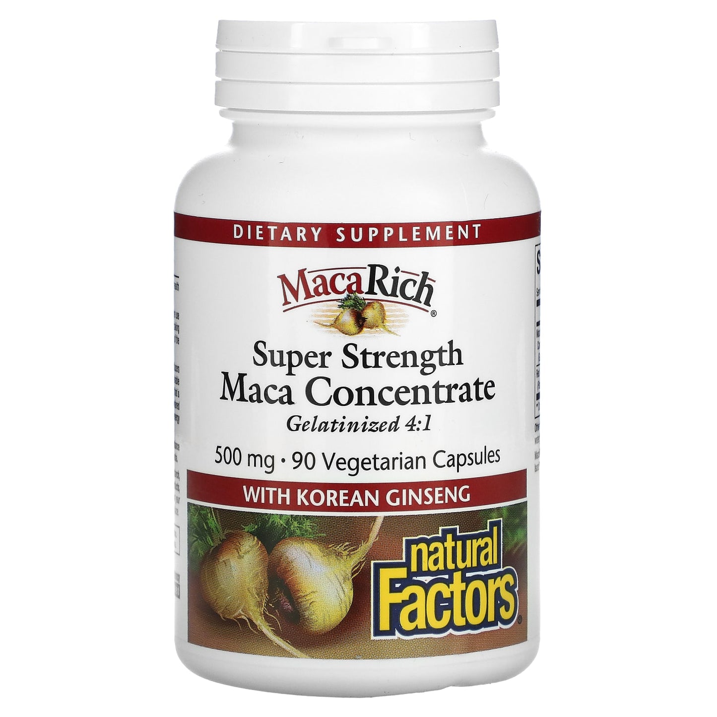 Natural Factors, Maca Rich, Maca Concentrate, Super Stre, 90 Vegetarian Capsules UPC 068958045375 | Hilife Vitamins