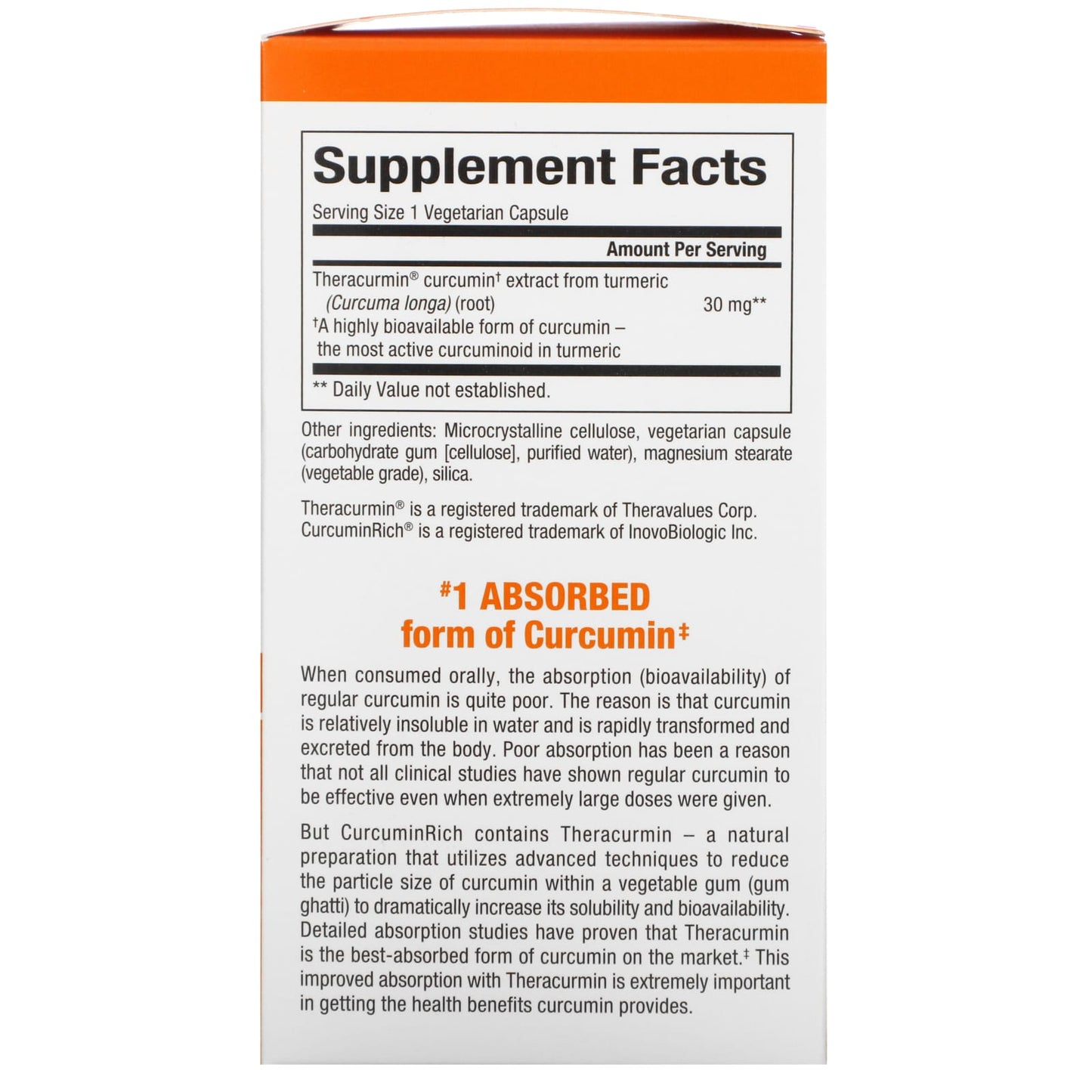 Natural Factors, CurcuminRich, Theracurmin, 120 Capsules UPC 068958045399 | Hilife Vitamins